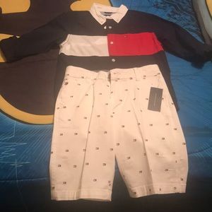 Tommy Hilfiger Shirt and Shorts (New) size 10boys